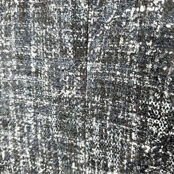 Banana Republic Short Black White Boucle Tweed Boucle Zip Front Lady Jacket Sz 2 - Picture 8 of 15